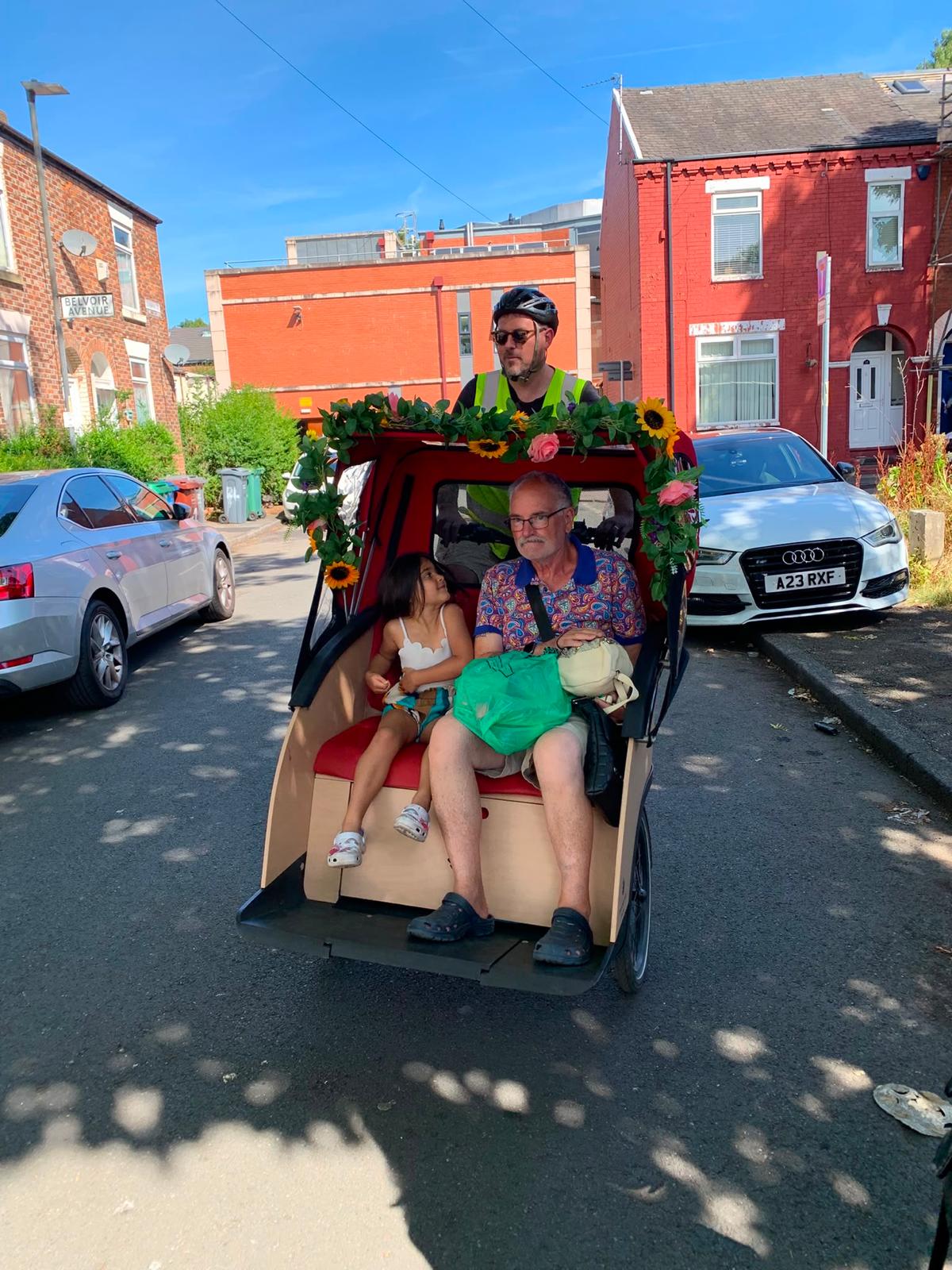 The trishaw at Belvoir Green's community fun day